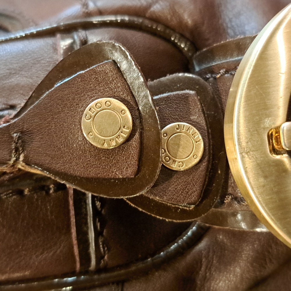 Jimmy Choo TOGO choco bowler satchel bag - Picture 6 of 13